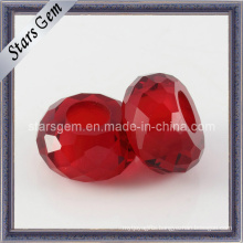 Pigeon Blood Round Shape Synthetic Ruby